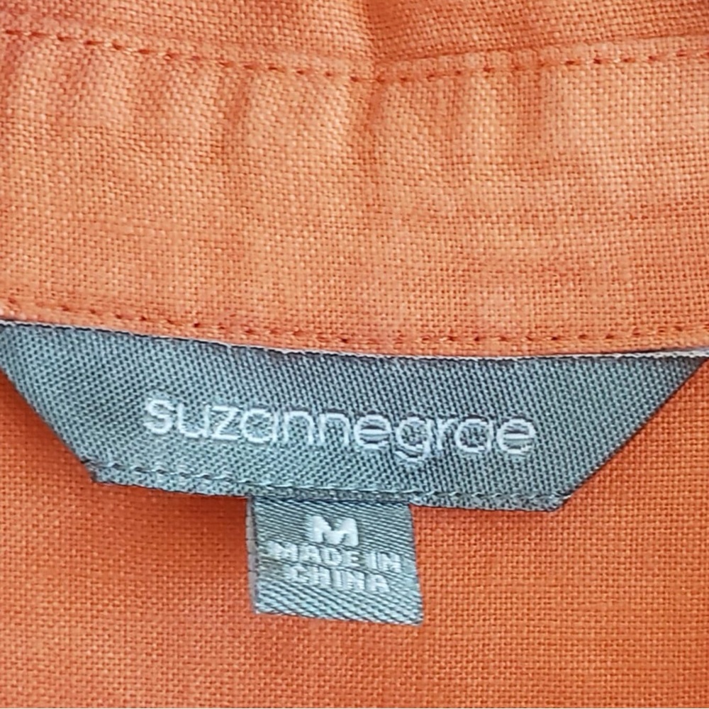 Suzanne Grae Linen Sleeveless Shirtdress Medium - Picture 3 of 8